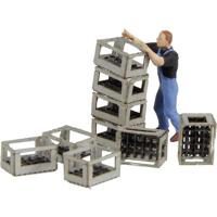 MBZ 80270 H0 set van 9 bierkratjes Lasercut bouwpakket - thumbnail