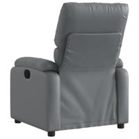 Fauteuil verstelbaar kunstleer grijs - thumbnail
