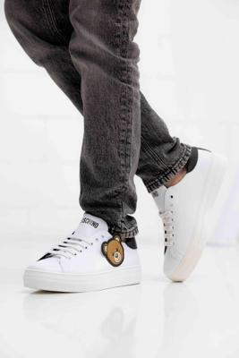 Moschino 77445 Sneakers Kids Wit - Maat 38 - Kleur: WitZwart | Soccerfanshop