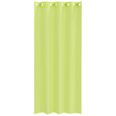 Gordijnen voile met doorvoertules 2 st 140x225 cm appelgroen