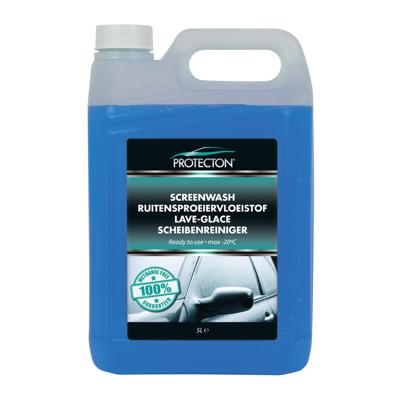 Protecton ruitensproeiervloeistof - kant & klaar - voorkomt bevriezen tot -20° van het ruitensproeiersysteem - met hoge concentratie ethanol - 100% vrij van methanol - 5 liter