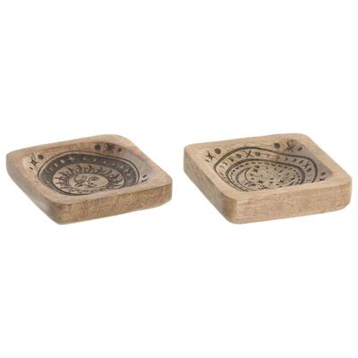 Valet Tray Home ESPRIT Bruin Mangohout 9,5 x 9,5 x 2 cm (2 Stuks) Valet Tray Home ESPRIT Bruin Mangohout 9,5 x 9,5 x 2 cm (2 Stuks)
