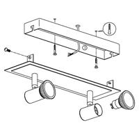 Eglo Led plafondspotRottelo Beam 2-lichts Led nikkel mat - 90915 - thumbnail