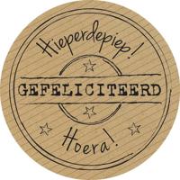 Stickers kraft &apos;&apos;Gefeliciteerd&apos;&apos; - thumbnail