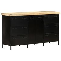 Dressoir 140x38x76 cm ruw mangohout - thumbnail