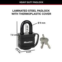 Masterlock Kit, kabel met hangslot en muuranker - 8271EURDAT 8271EURDAT - thumbnail