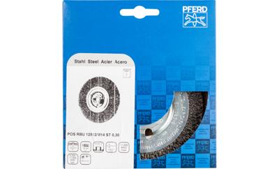 Pferd staalborstel 125x12/m14 0.3 staal pos