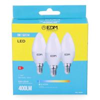 Set van 3 ledlampen EDM 98205 G 35 W 5 W 50 W E14 400 lm Ø 3,6 x 10 cm (6400 K) - thumbnail