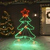 VidaXL Kerstfiguur boom met 144 led&apos;s 88x56 cm - thumbnail