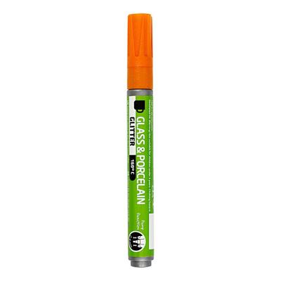 Creativ Company Glas- en porseleinstift glitter semi-dekkend - oranje