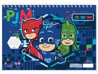 Diakakis Kleurboek Pj Masks Jongens 33 Cm Papier Blauw - thumbnail