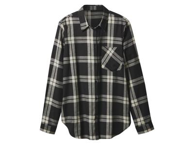 esmara Flanellen dames blouse (Zwart, L (44/46))