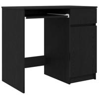 Bureau 86x49x76 cm spaanplaat zwart eikenkleurig - thumbnail