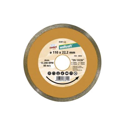 Wolfcraft Diamantdoorslijpschijf | StandCeram | Ø110mm | 1 stuk - 8381000