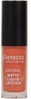Benecos natural beauty Natural lipstick liquid mat coral kiss 5 Milliliter - thumbnail
