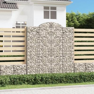 Schanskorven 8 st gewelfd 200x50x220/240 cm ijzer