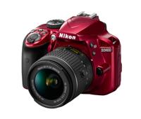 Nikon D3400 behuizing incl. AF-P DX NIKKOR 18-55 mm VR rood - thumbnail