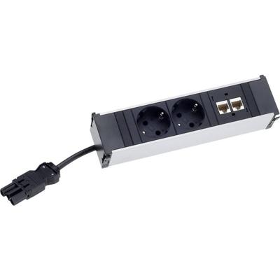 Bachmann 912.233 Stekkerdoos Zwart, Zilver 1 stuk(s)