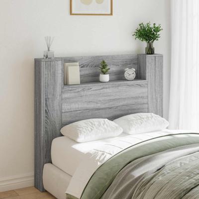 Hoofdbord Grijs Sonoma 120 x 16,5 x 103,5 cm Bewerkt hout Hoofdbord Grijs Sonoma 120 x 16,5 x 103,5 cm Bewerkt hout