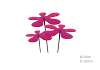 3 stuks! Zonnevangers Lotta Rood-Roze (kleur fuchsia) 120 cm Cazador Del Sol - Cazador del sol - thumbnail