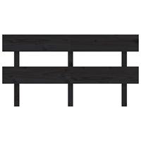 Hoofdbord 164x3x81 cm massief grenenhout zwart - thumbnail