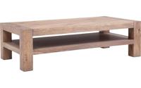 Goossens Salontafel Roots rechthoekig, hout eiken donkergrijs, stijlvol landelijk, 140 x 40 x 70 cm - thumbnail