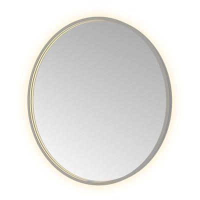 Spiegel Hotbath &MORE 80x80 cm LED-Verlichting Spiegelverwarming Rond Geborsteld Gunmetal Spiegel Hotbath &MORE 80x80 cm LED-Verlichting Spiegelverwarming Rond Geborsteld Gunmetal