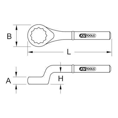 KS Tools 9637836 963.7836 Slagringsleutel Sleutelbreedte (metrisch) 30 mm