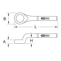 KS Tools 9637836 963.7836 Slagringsleutel Sleutelbreedte (metrisch) 30 mm - thumbnail