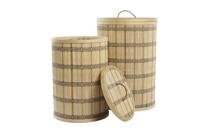 Mandenset DKD Home Decor 40 x 40 x 63 cm Bamboe - thumbnail