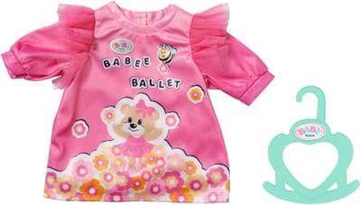 Baby Born Jurk met Bloemen en Beertje Roze