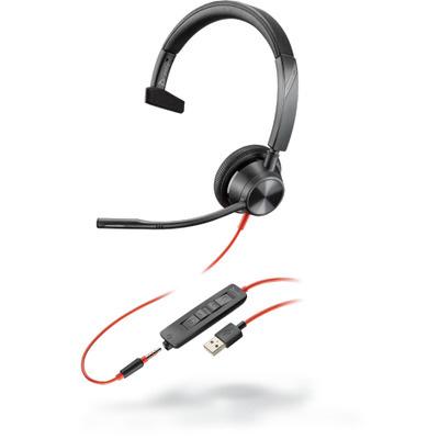 Blackwire 3315-M - USB Headset - mono - op oor - met bekabeling - USB-A, 3,5 mm-stekker - voor Microsoft Teams Blackwire 3315-M - USB Headset - mono - op oor - met bekabeling - USB-A, 3,5 mm-stekker - voor Microsoft Teams