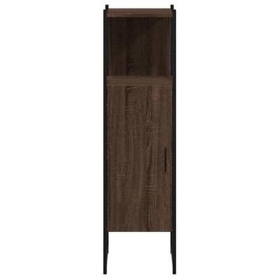 Badkamerkast 33x33x120,5 cm bewerkt hout bruin eikenkleurig