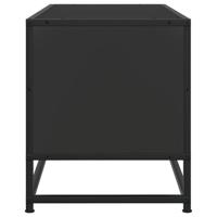 Tv-meubel 100x34,5x40 cm bewerkt hout en metaal zwart - thumbnail