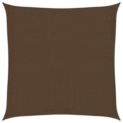 Zonnezeil 160 g/m 3x3 m HDPE bruin
