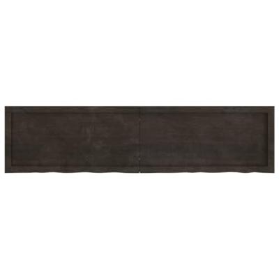 Wandschap 160x40x4 cm behandeld massief eikenhout donkergrijs Wandschap 160x40x4 cm behandeld massief eikenhout donkergrijs