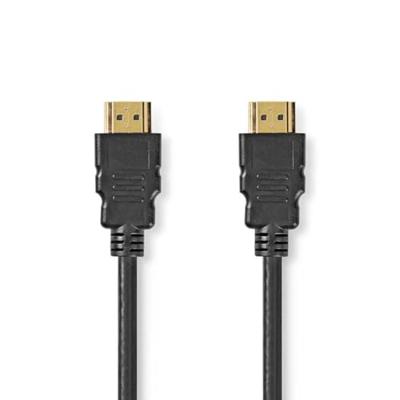 NEDIS High Speed ​​HDMI ™ kabel met Ethernet | HDMI™ stekker | HDMI™ stekker | 4K @60Hz | 18 Gbps | 0.50 m | rond | PVC | zwart | plastic zak