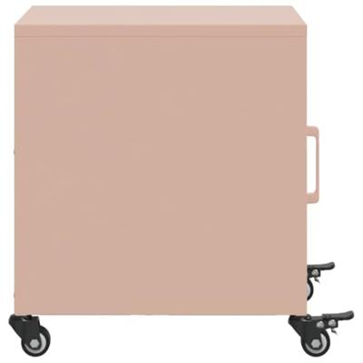 Nachtkastjes 2 st 36x39x43,5 cm staal roze