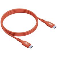 club3D CAC-1515 USB-C-kabel USB 2.0 USB-C stekker 4.00 m Oranje - thumbnail