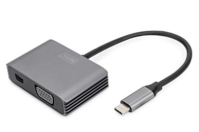 Digitus DA-70825 video kabel adapter 0,2 m USB Type-C Mini DisplayPort + VGA Grijs