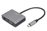 Digitus DA-70825 video kabel adapter 0,2 m USB Type-C Mini DisplayPort + VGA Grijs - thumbnail