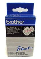 Brother Gloss Laminated Labelling Tape - 12mm, Red/Clear - thumbnail