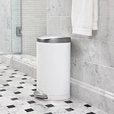 Simplehuman Afvalemmer Half Rond 10 liter (wit)