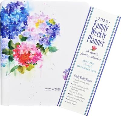 Family Weekly planner Hydrangeas (18-mnds) 2026