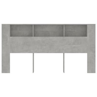 Hoofdbordkast 200x18,5x104,5 cm betongrijs