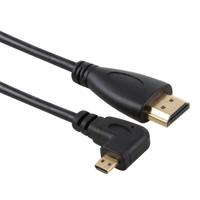 50cm 4K HDMI Male naar Micro HDMI links schuin mannelijke vergulde adapterkabel - thumbnail