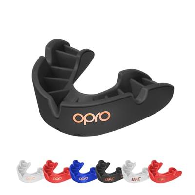 Opro 790008 Bronze Enhanced Fit Mouthguard - Black - JR Opro 790008 Bronze Enhanced Fit Mouthguard - Black - JR