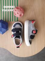 Gestreepte baby kratten blauw, gestreept - thumbnail