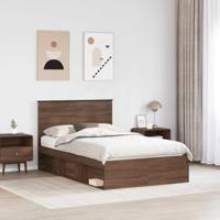 Bedframe Bruin Eiken 120 x 200 cm Massief grenenhout - thumbnail