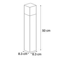 QAZQA Staande buitenlamp zwart met opaal witte kap 50 cm - Denmark - thumbnail